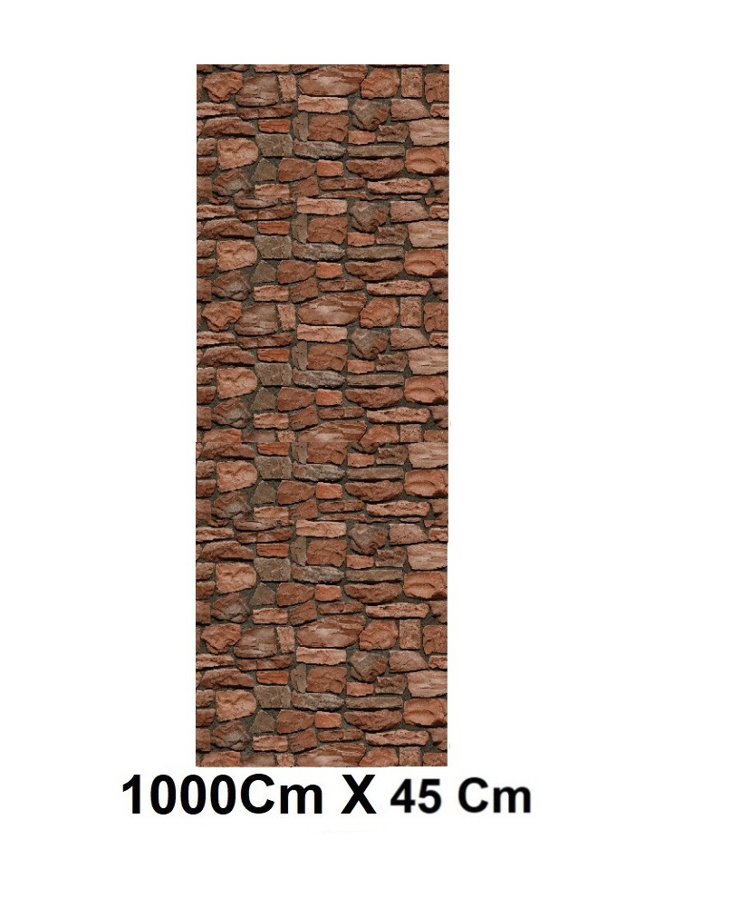 Tapet Autoadeziv Cu aspect de piatra naturala 10 Metri x45 cm -Rezistent la Apa-Spalare usoara