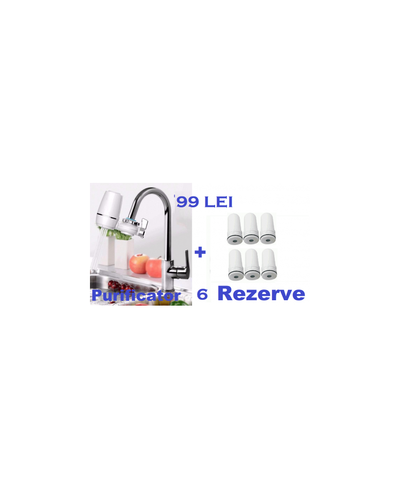 Filtru de Apa cu Robinet + 6 Rezerve